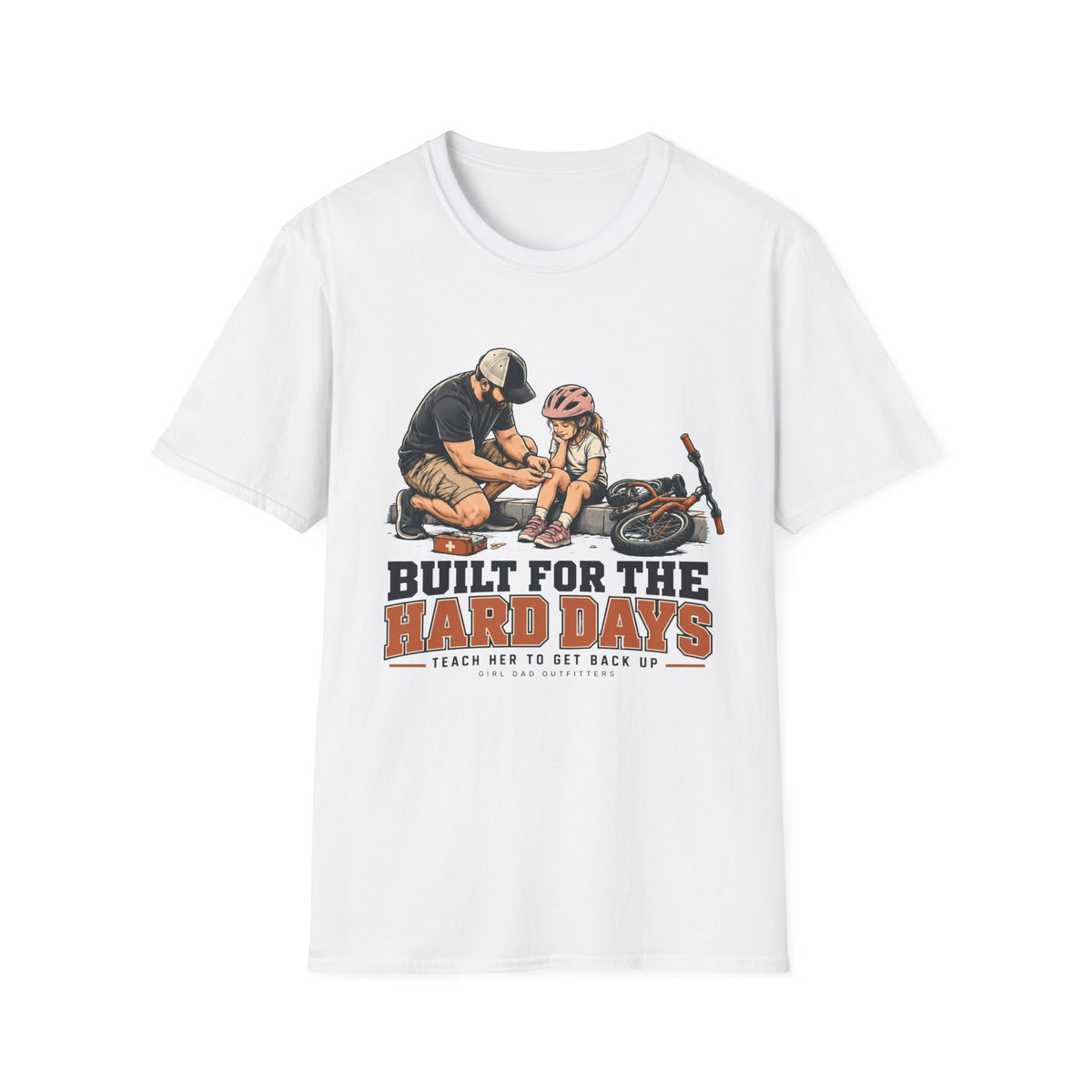 Scraped Knees And Strong Girls Girl Dad T-Shirt