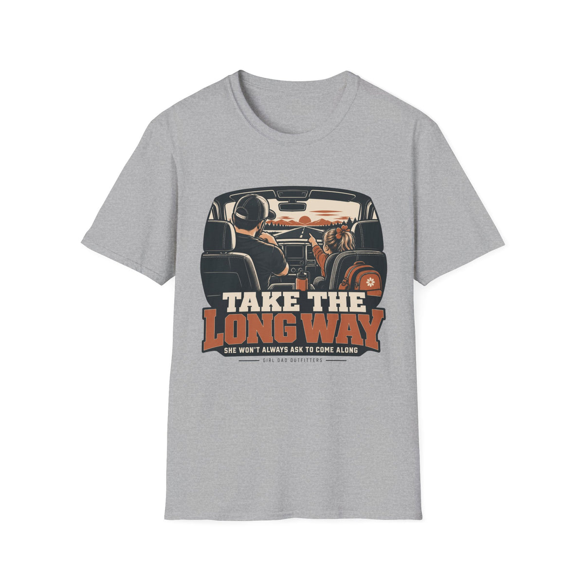 Dad Daughter Car Ride Girl Dad T-Shirt