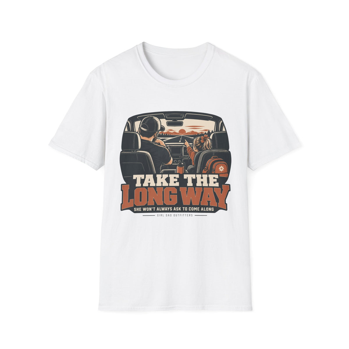 Dad Daughter Car Ride Girl Dad T-Shirt