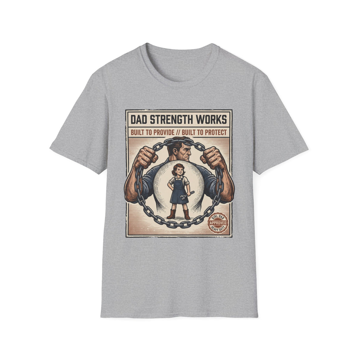 Holding The Chain Girl Dad T-Shirt