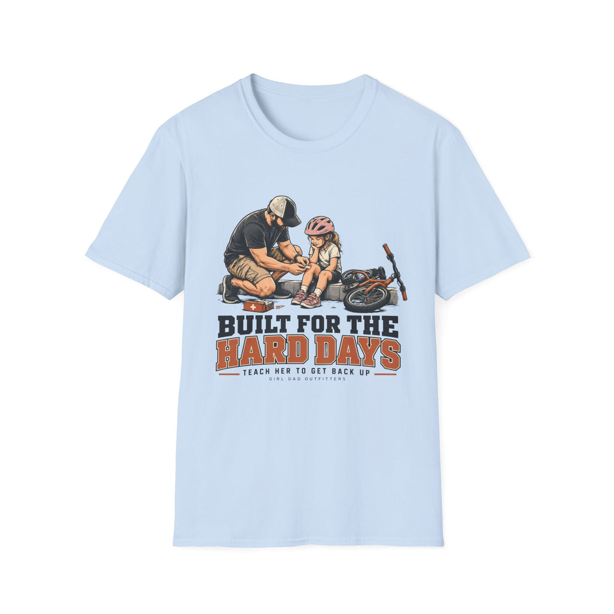 Scraped Knees And Strong Girls Girl Dad T-Shirt