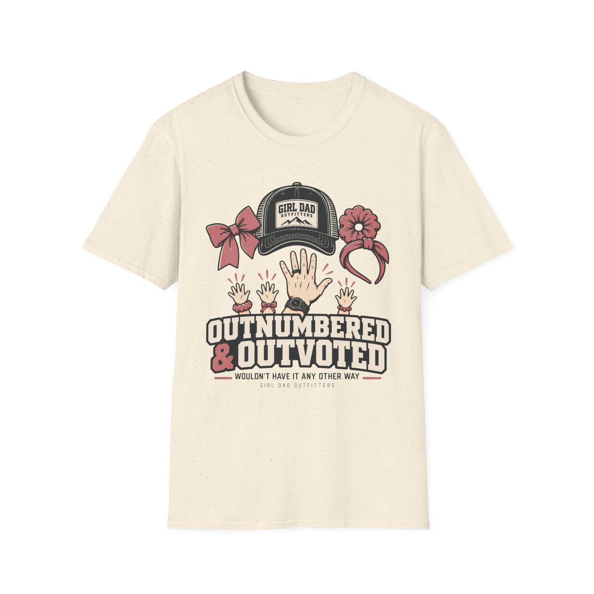 Outnumbered Girl Dad T-Shirt