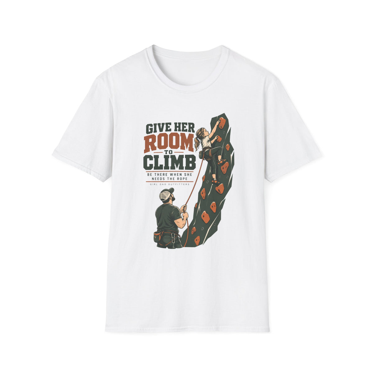 Give Her Room To Climb Girl Dad Adventure T-Shirt