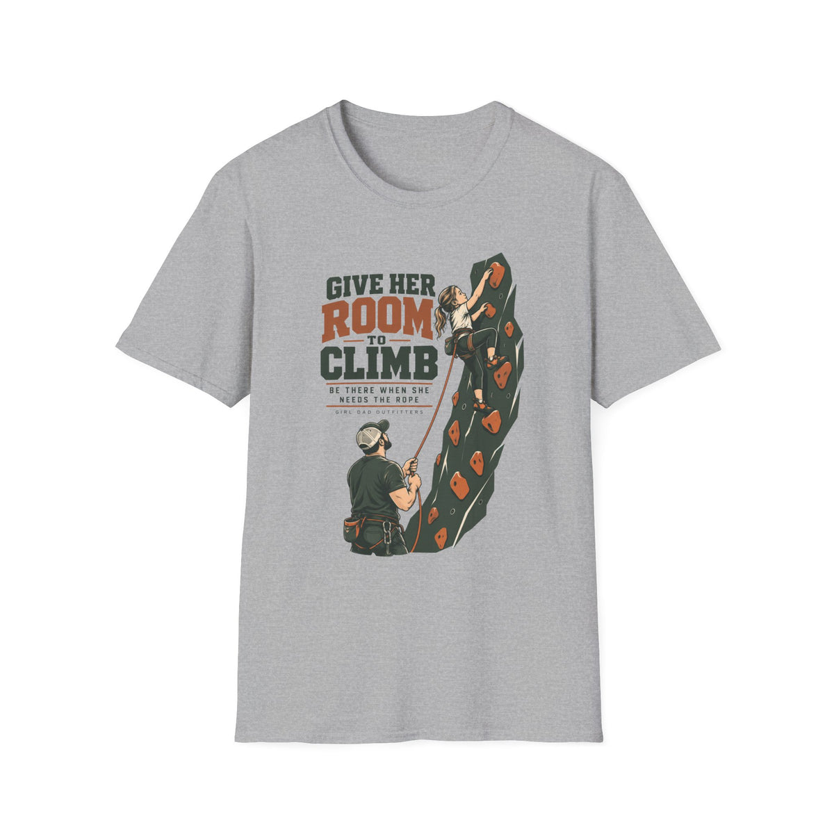 Give Her Room To Climb Girl Dad Adventure T-Shirt