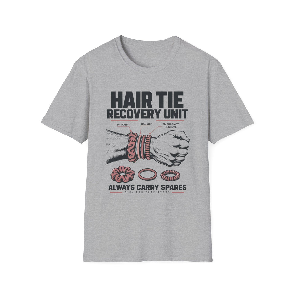 Hair Tie Recovery Team Girl Dad T-Shirt