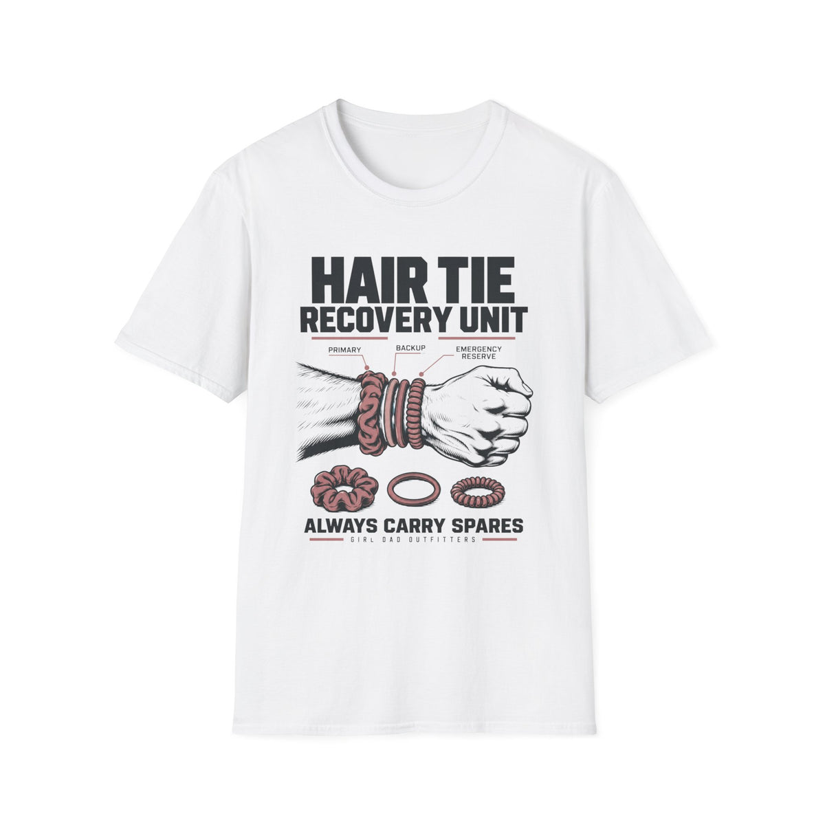 Hair Tie Recovery Team Girl Dad T-Shirt
