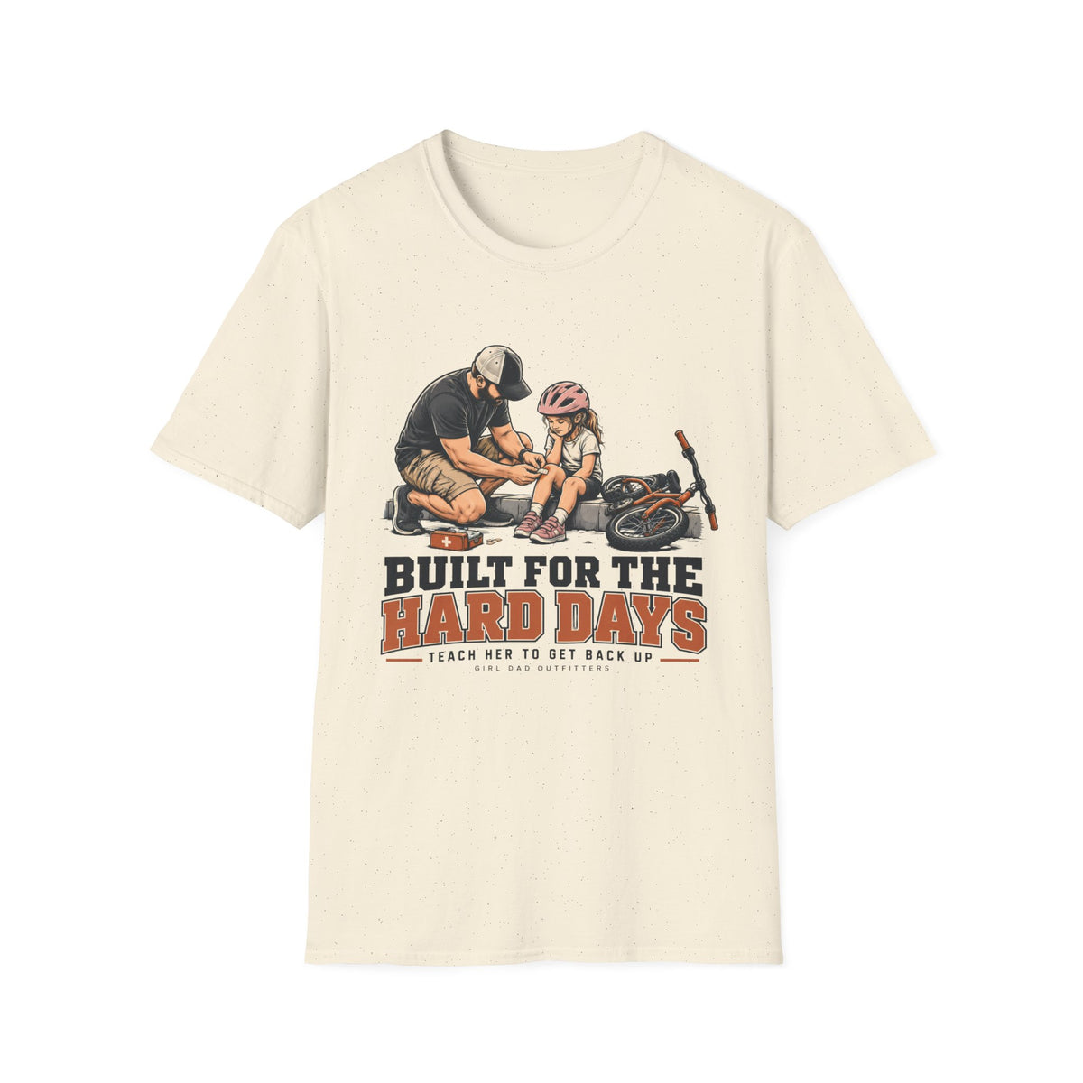 Scraped Knees And Strong Girls Girl Dad T-Shirt