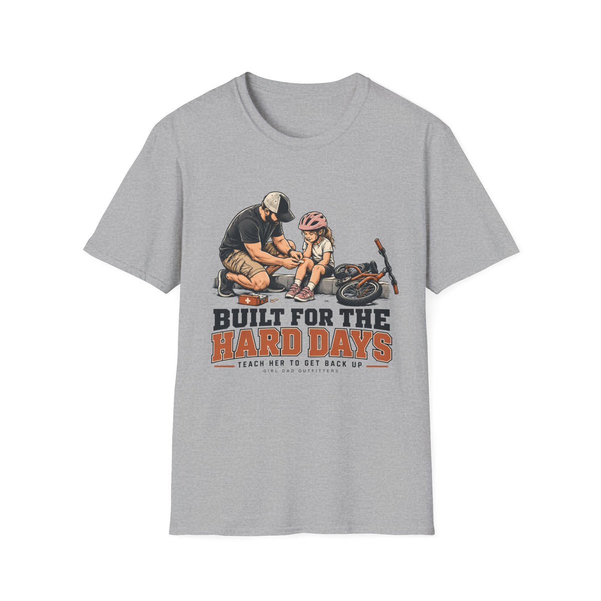Scraped Knees And Strong Girls Girl Dad T-Shirt
