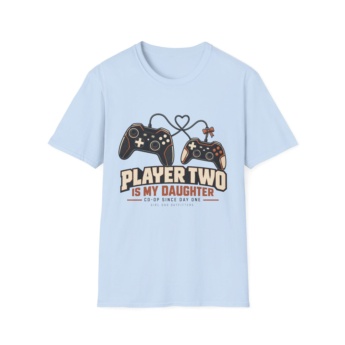 Player Two Is Watching Girl Dad Gaming T-Shirt